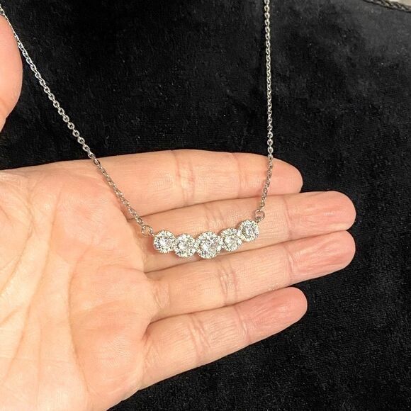 The Smith Cubic Zirconia and 925 Silver Pendants Necklace - Picture 10 of 12